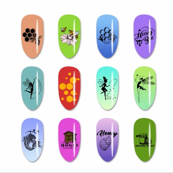 $5 BEE NAIL STAMPING PLATE. STAINLESS STEEL WITH PLASTIC BASE. NEW. $5 IF BUND - Picture 6 of 16